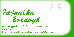 hajnalka boldogh business card